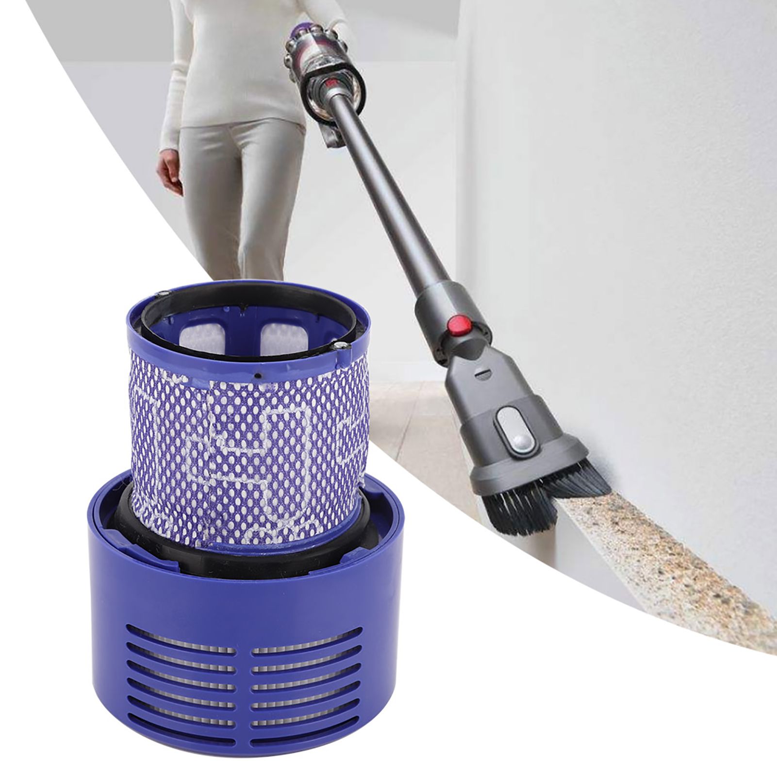 Washable Postposition Motor Filter Fit for V10 Vacuum Cleaner view 6