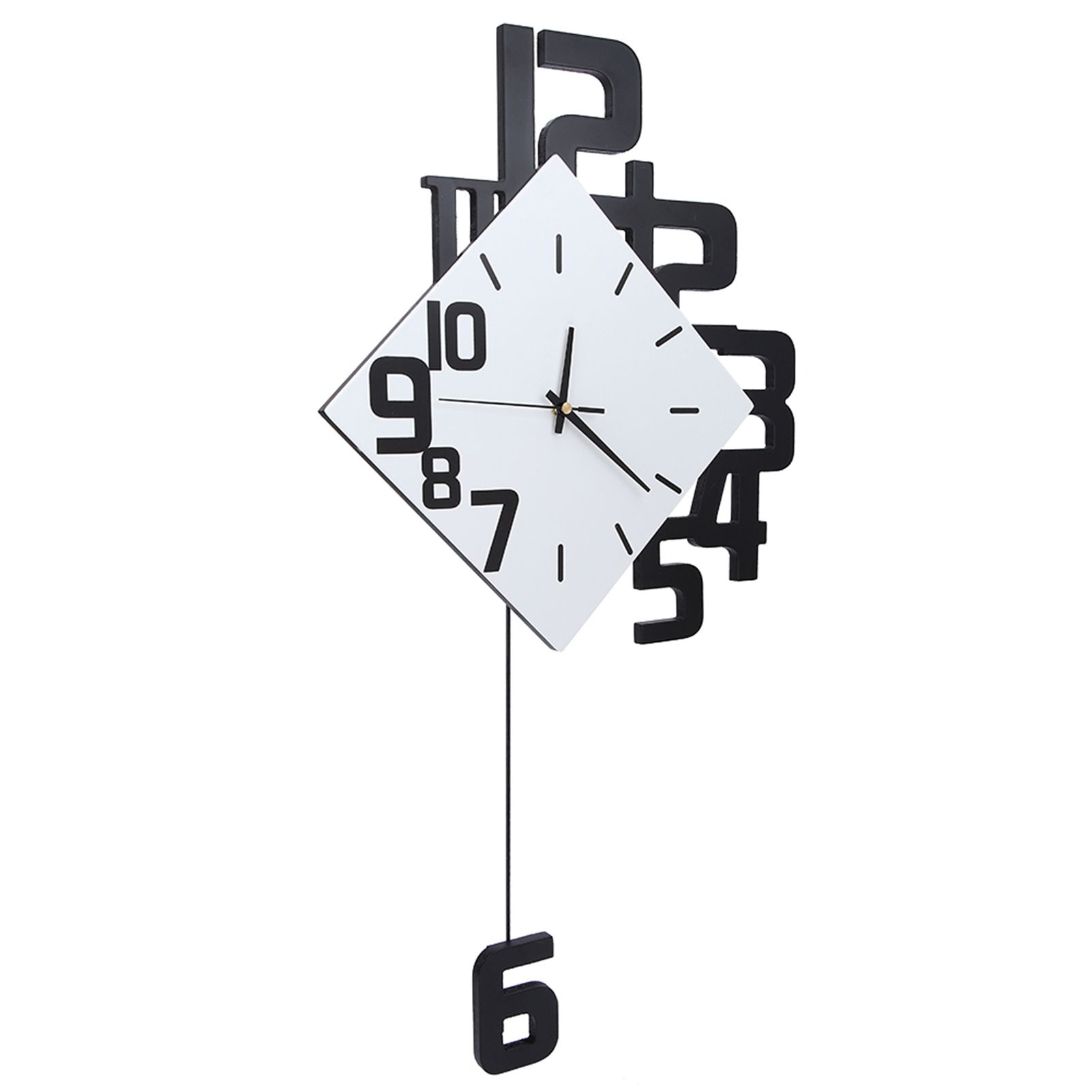 Nordic Style Wrought Iron Wall mounted Clock Hanging Wall Clock Living Room Bar view 5