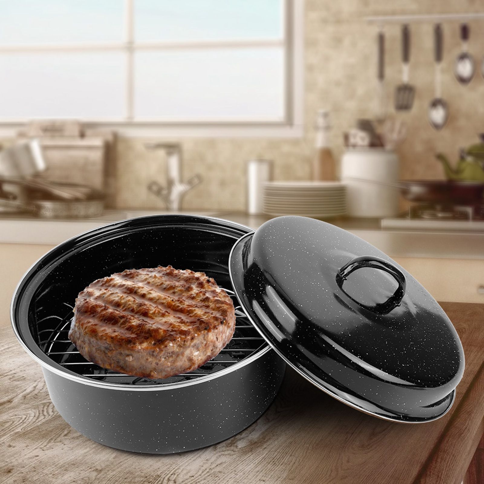 Portable Barbecue Pot Sweet Potato Meat BBQ Grill Pot with Lid for Home Use view 3