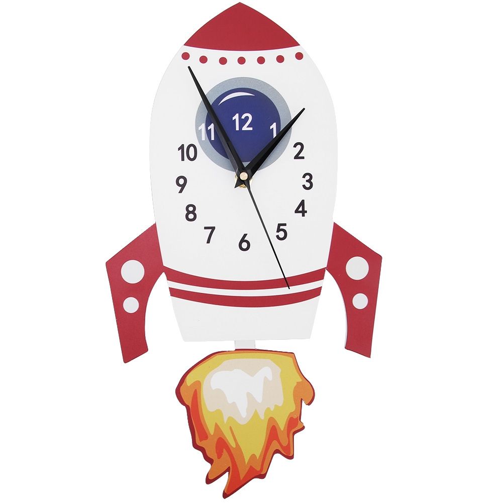 Cartoon Mute Wall Clock Kids Unique Gifts Pendulum Children's Bedroom DIY view 2