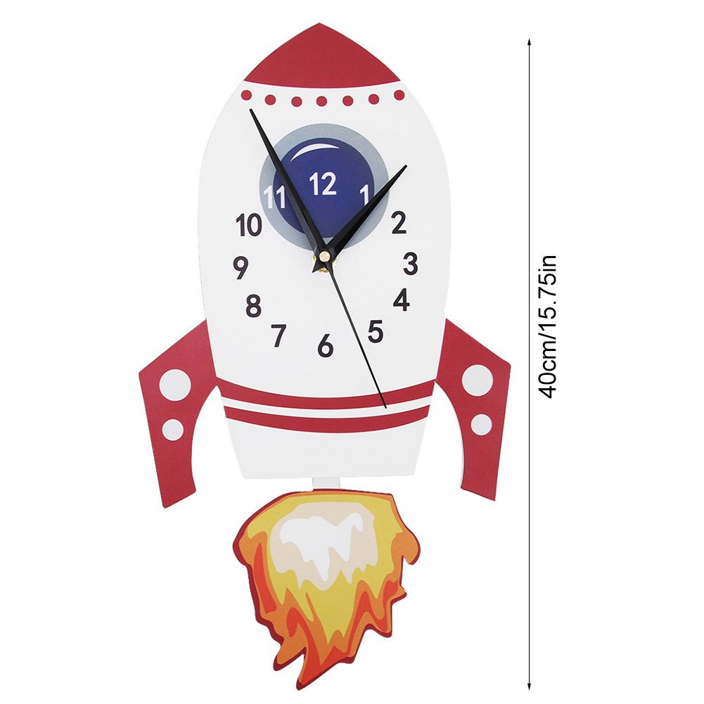 Cartoon Mute Wall Clock Kids Unique Gifts Pendulum Children's Bedroom DIY view 7