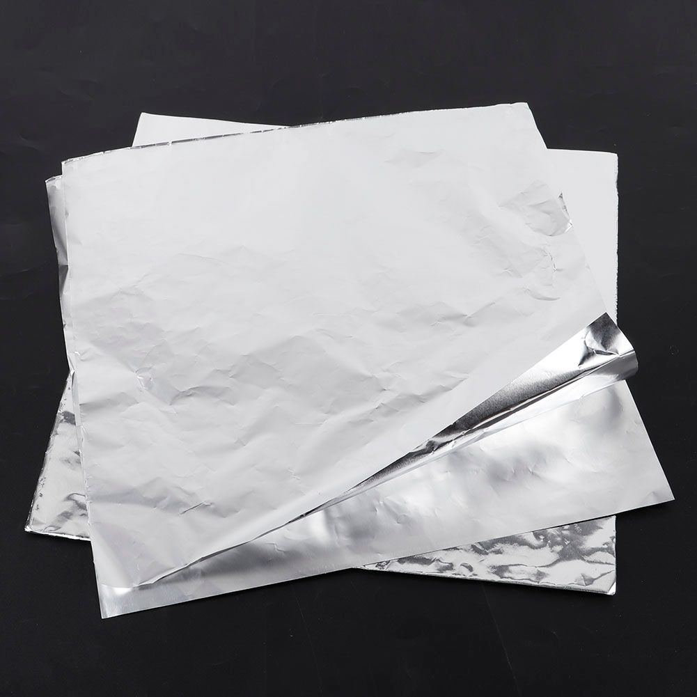 100Pcs Thickened High Temperature Resistant Aluminum Foil Wrap Paper for BBQ view 3