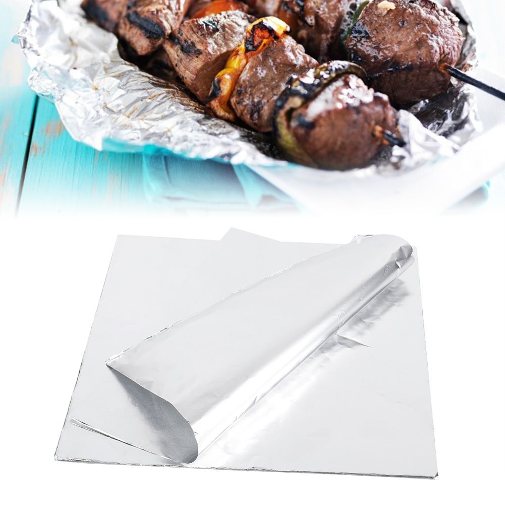 100Pcs Thickened High Temperature Resistant Aluminum Foil Wrap Paper for BBQ view 6