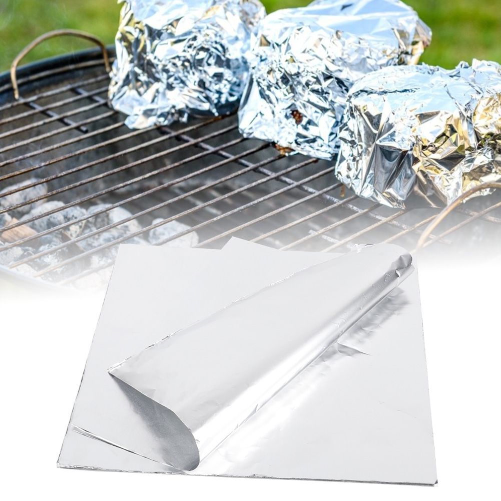 100Pcs Thickened High Temperature Resistant Aluminum Foil Wrap Paper for BBQ view 7