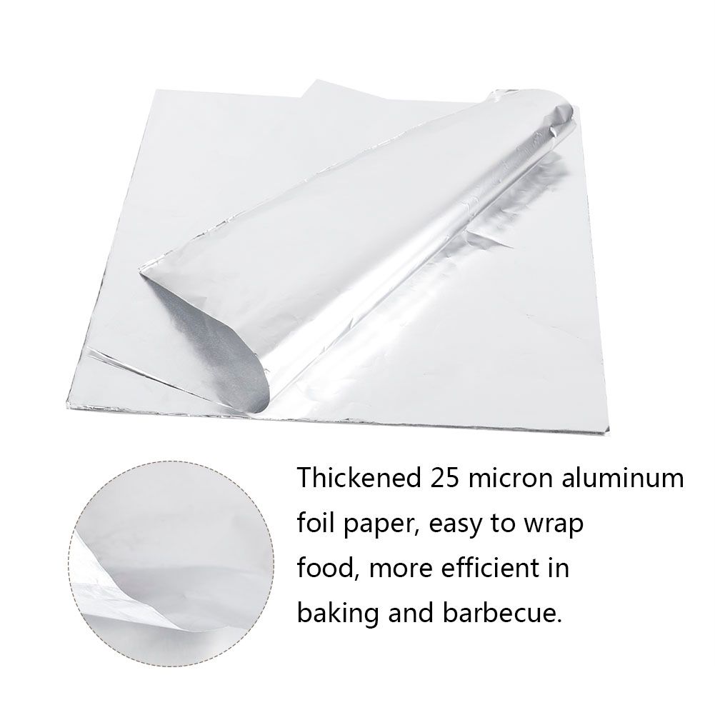 100Pcs Thickened High Temperature Resistant Aluminum Foil Wrap Paper for BBQ view 8