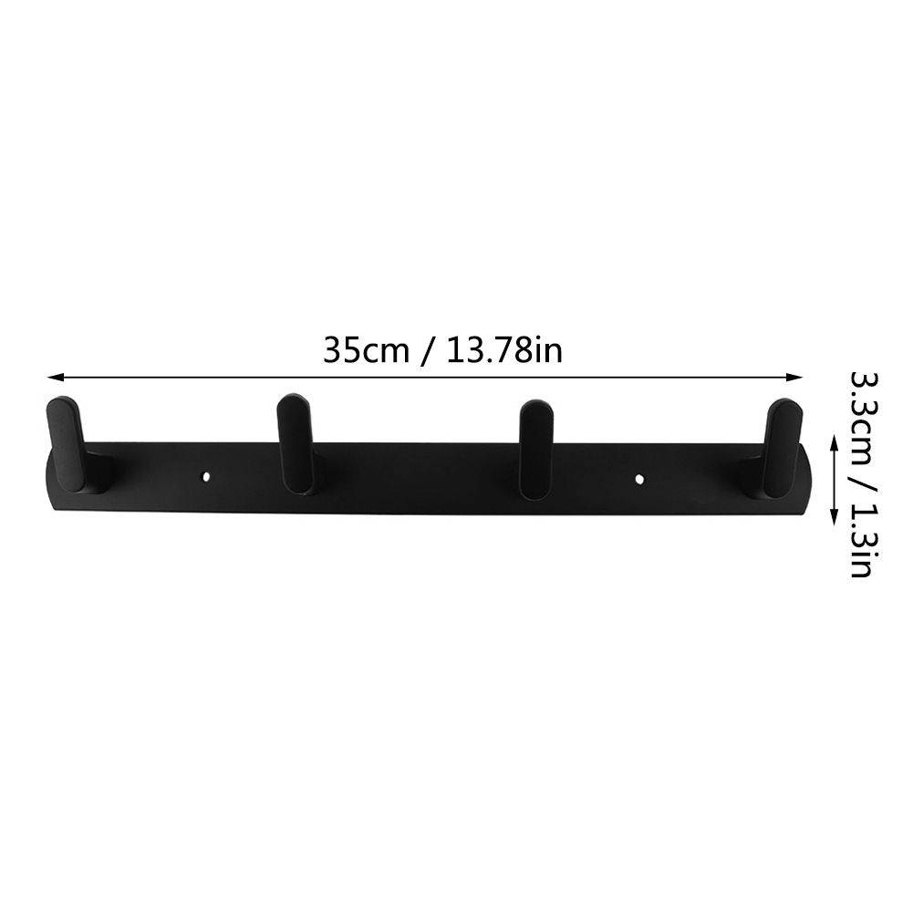 Stainless Steel Wall 4-Hook Hanger Coat Bag Towel Rack Organizer for Bathroom view 10