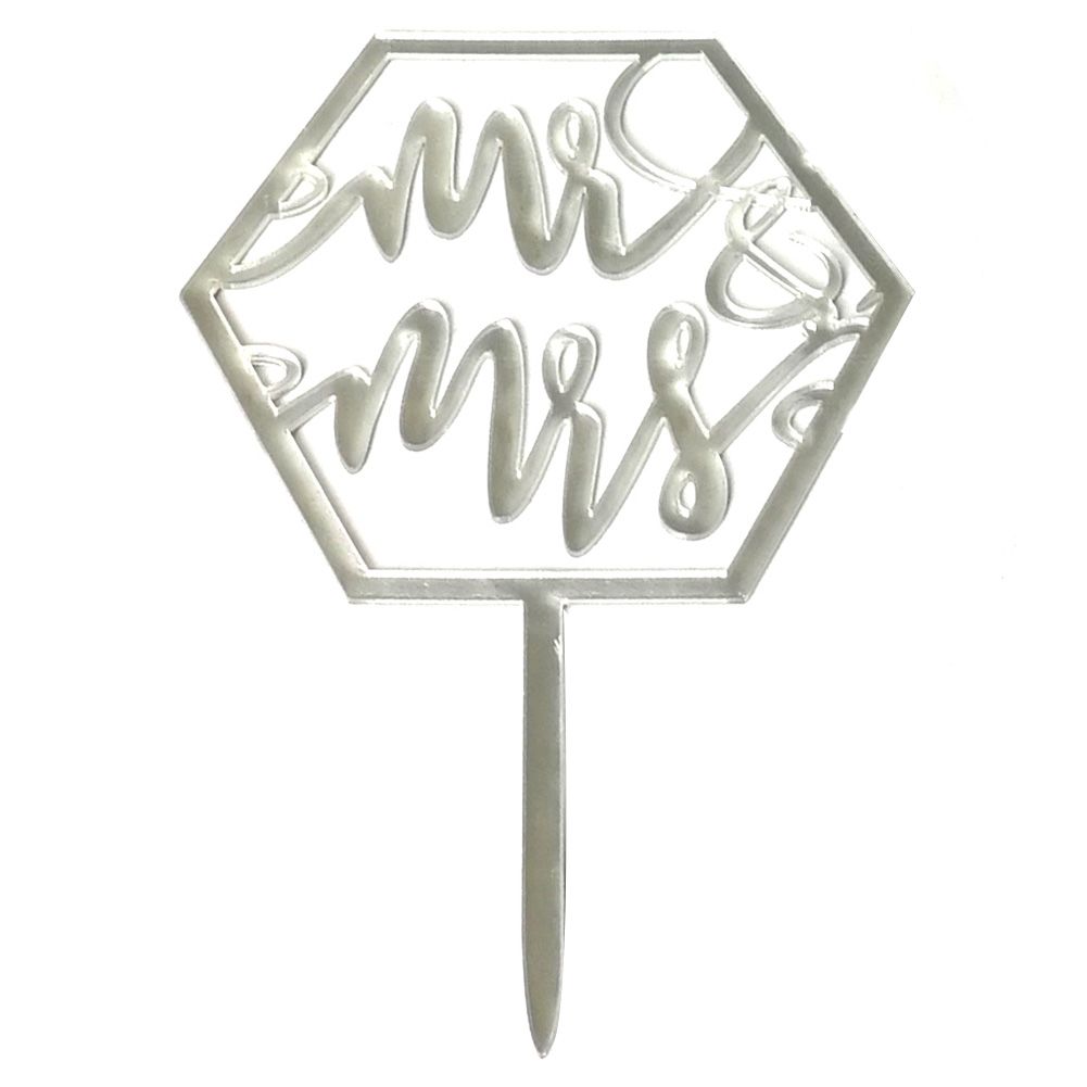 JM00150 Custom Wedding Cake Topper Mr & Mrs Personalized Parties Insert Card Decor view 2
