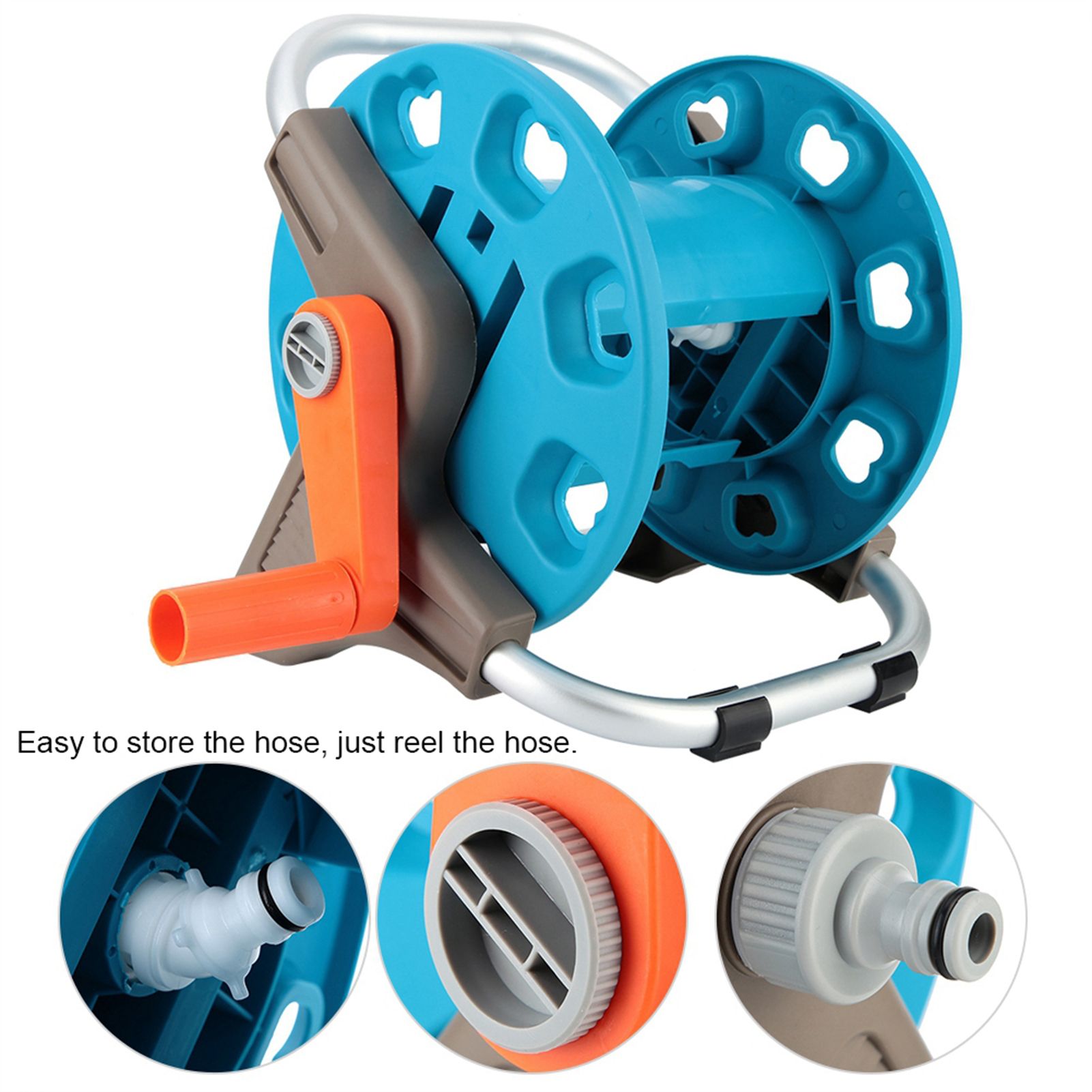 G1/2 Water Pipe Garden Watering Trolley Reel Hose Rack Storage Holder Rack view 8