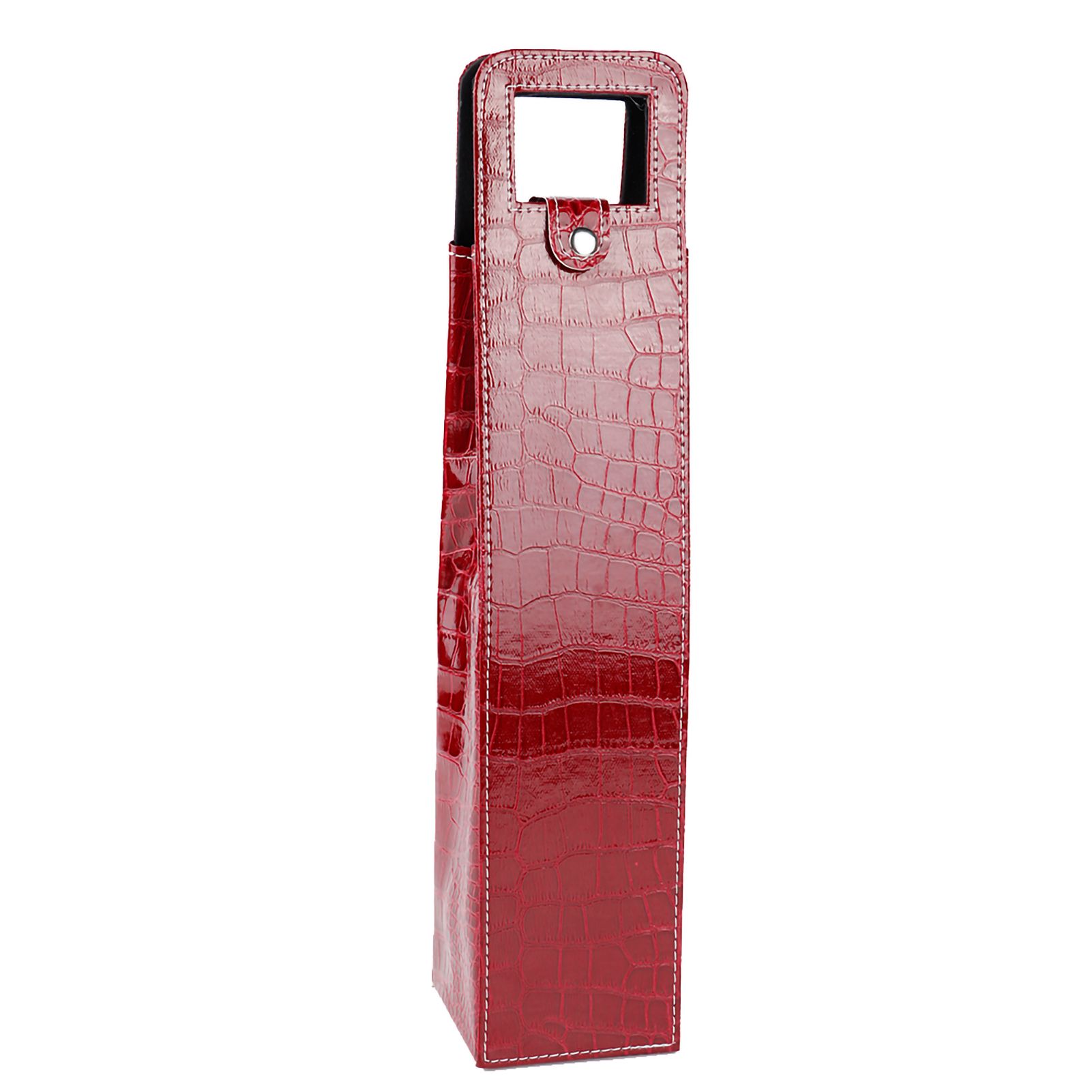 PU Resuable Leather Wine Tote Bag Champagne Beer Gift Bags Carrier(red) view 2