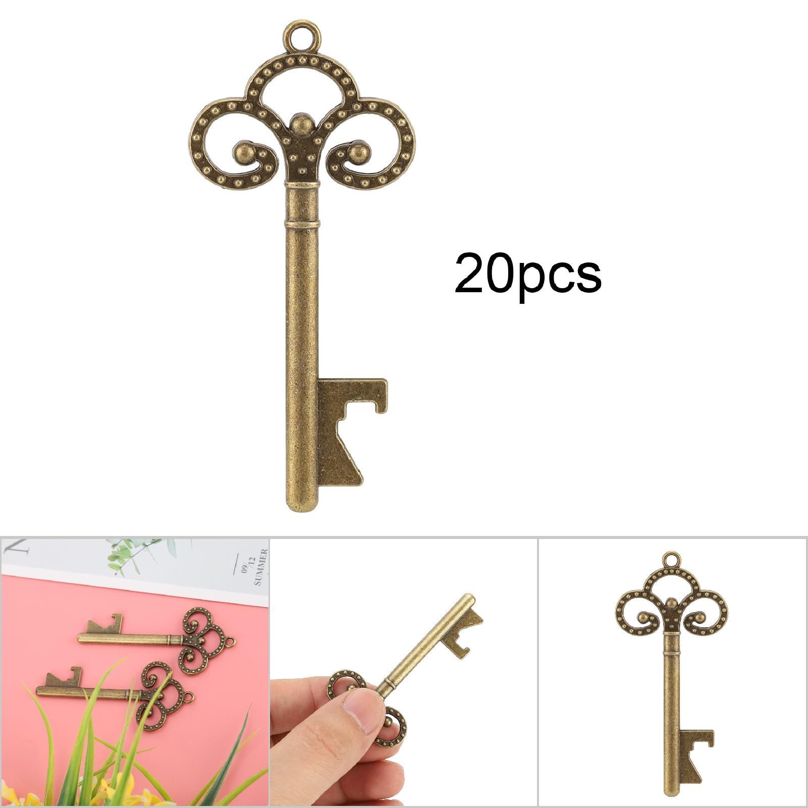 Key shaped Bottle Opener with Tag Card Twine for Wedding Guests Gift Party view 9