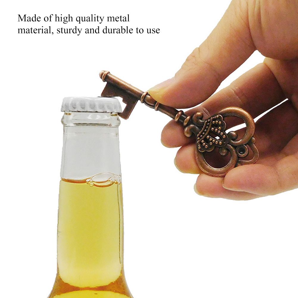 Key shaped Bottle Opener with Tag Card Twine for Wedding Guests Gift Party view 7