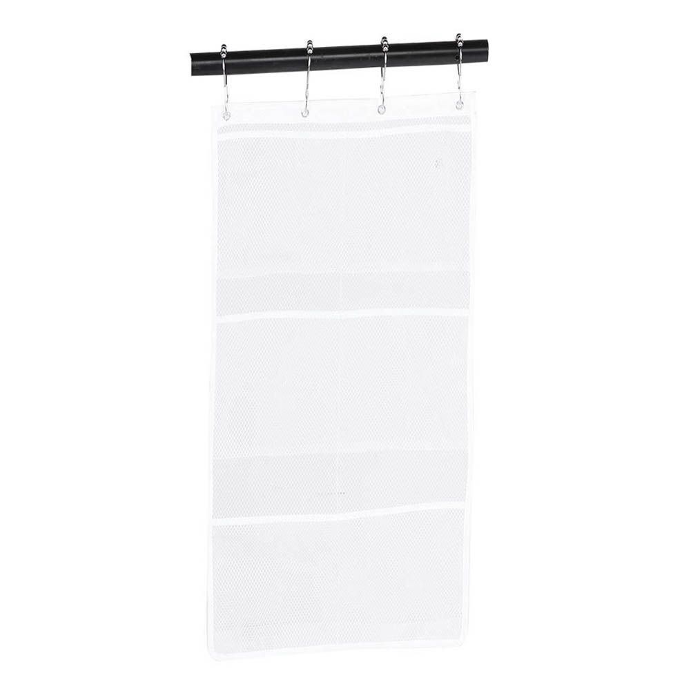 Bathroom Over the Door Hanging Mesh Pockets Storage Bag Holder with Hooks view 6