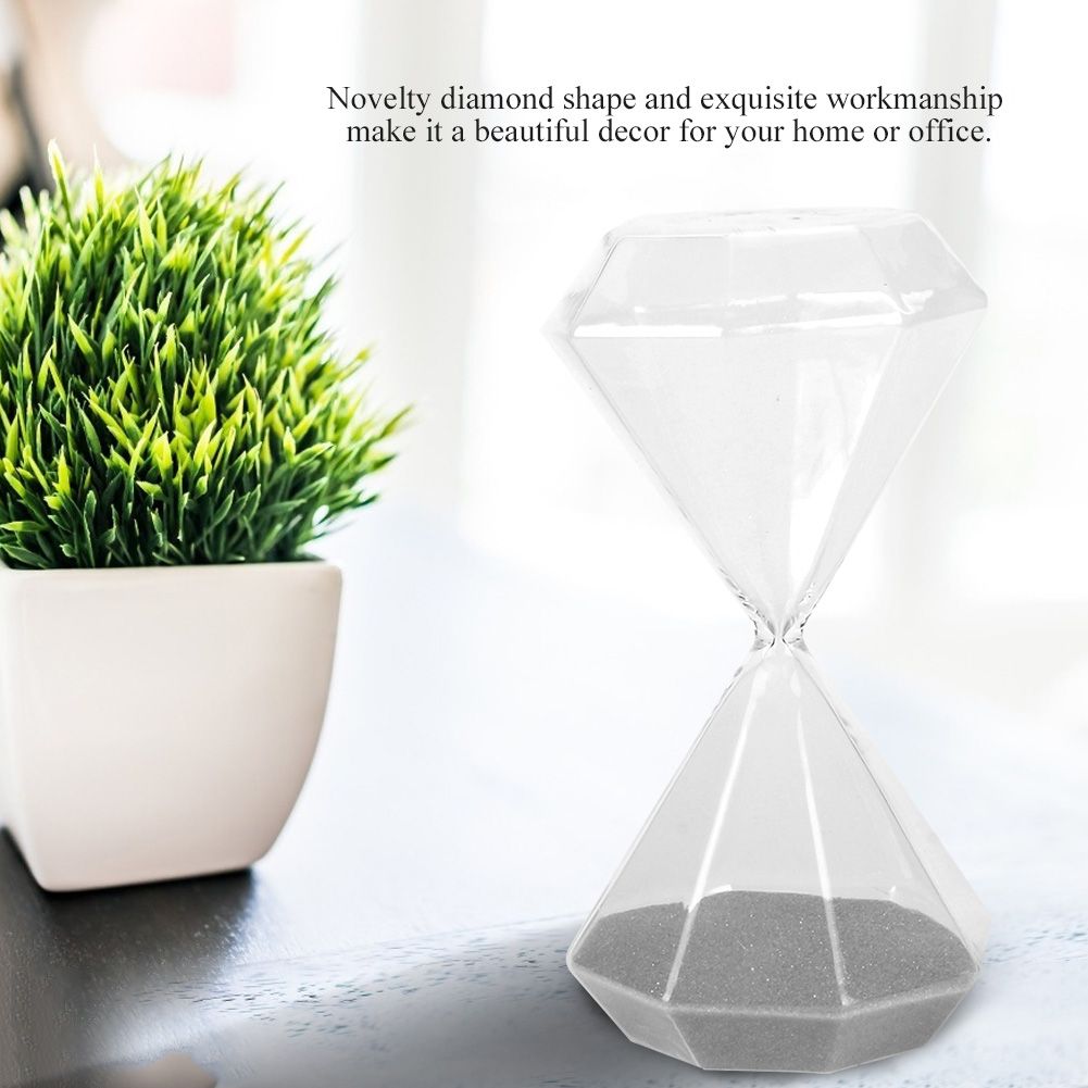 15 Minutes Diamond Shaped Hourglass Sand Timer Sand Glass Desktop Ornament view 8