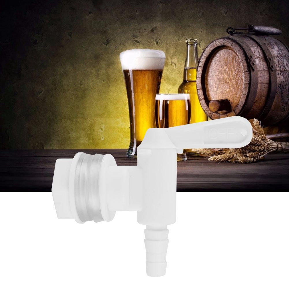 3/8" White Plastic Beer Brew Bucket Tap Faucet for Home Beer Brewing