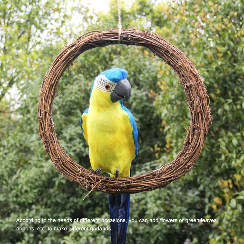 DIY Home Garden Decoration 30cm/11.8in Rattan Wreath Wedding Party Vine view 7