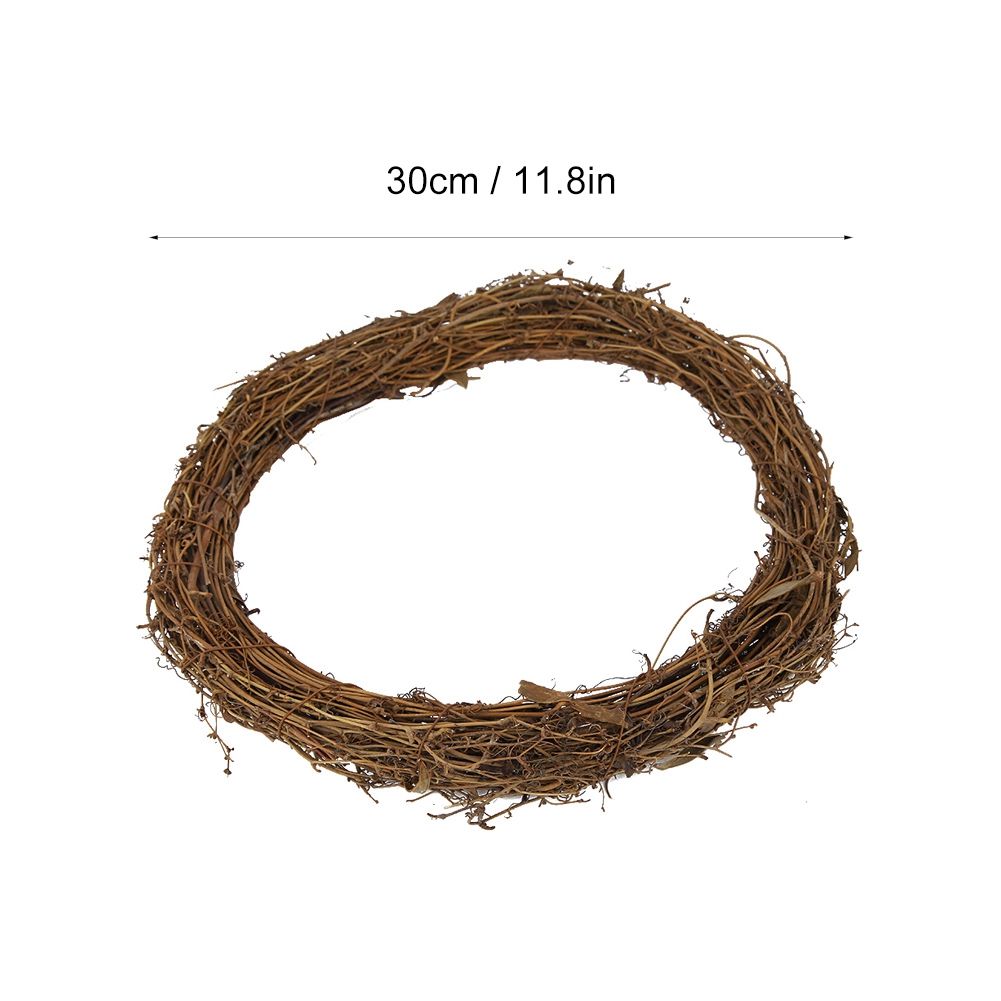 DIY Home Garden Decoration 30cm/11.8in Rattan Wreath Wedding Party Vine view 9