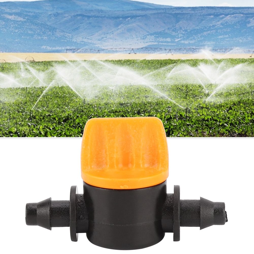 100Pcs Garden Irrigation 2 Way PVC 4/7 Waterstop Straight Connector Hose Valve view 3