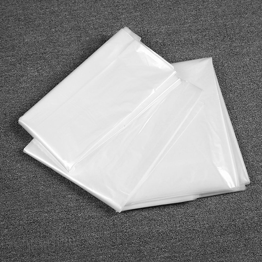 50Pcs SeE Through Clothes Dust Bags Dry Cleaning Garment Clothes Covers(L) view 5