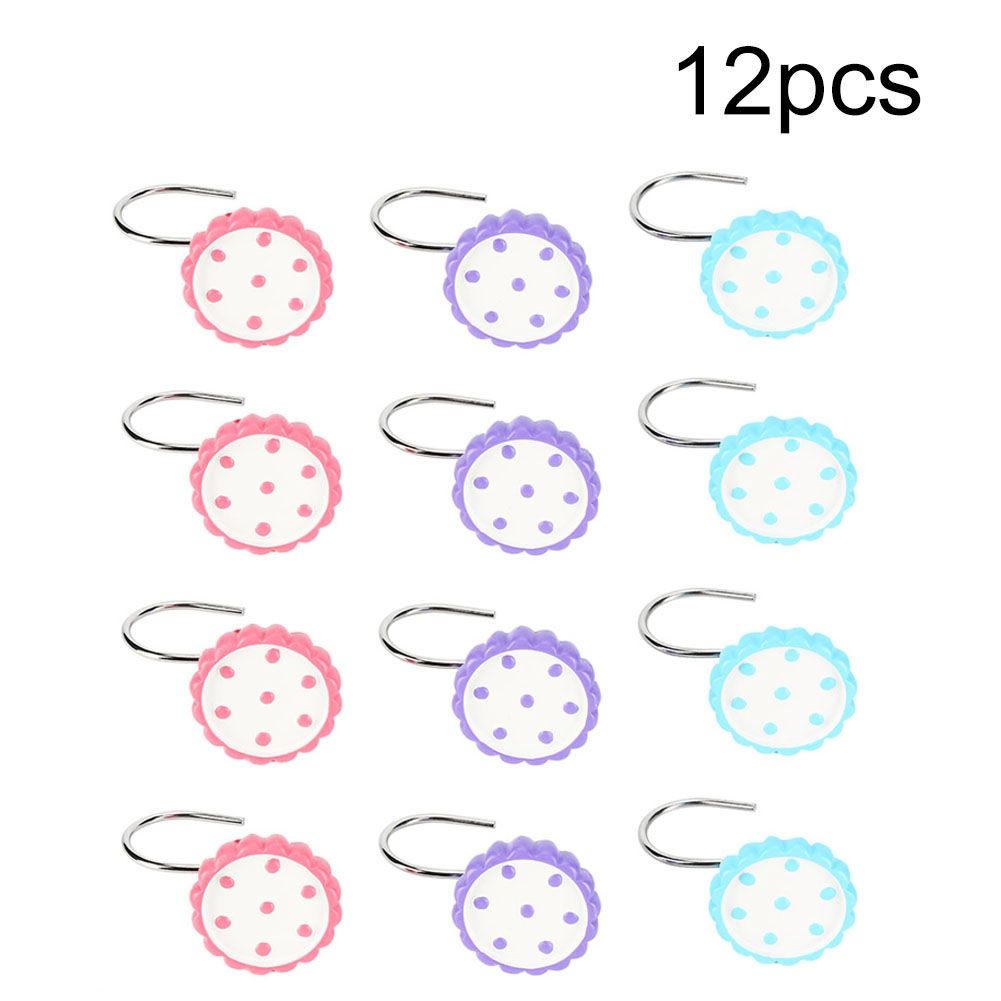 12 Pcs Sunflower Shaped Resin Curtain Hook Decorative Hanger for Bath Shower view 2