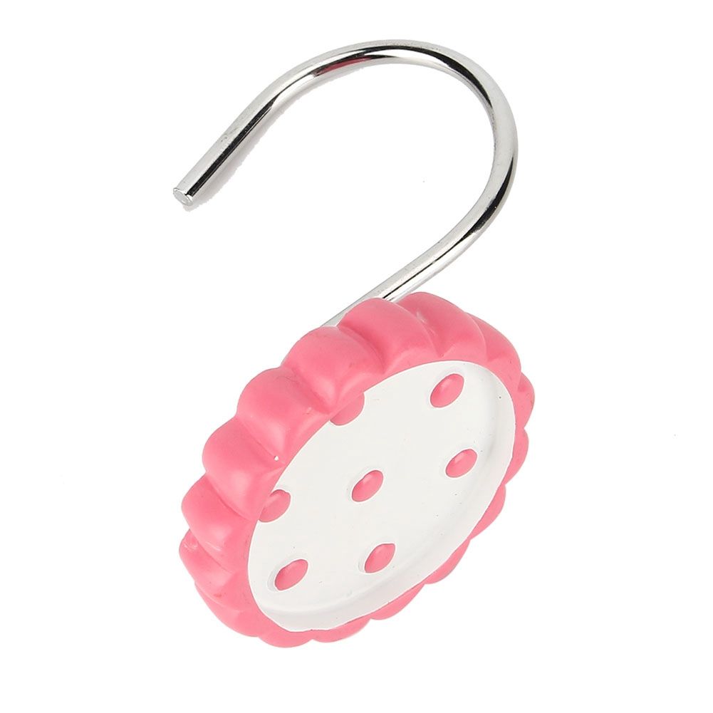 12 Pcs Sunflower Shaped Resin Curtain Hook Decorative Hanger for Bath Shower view 8
