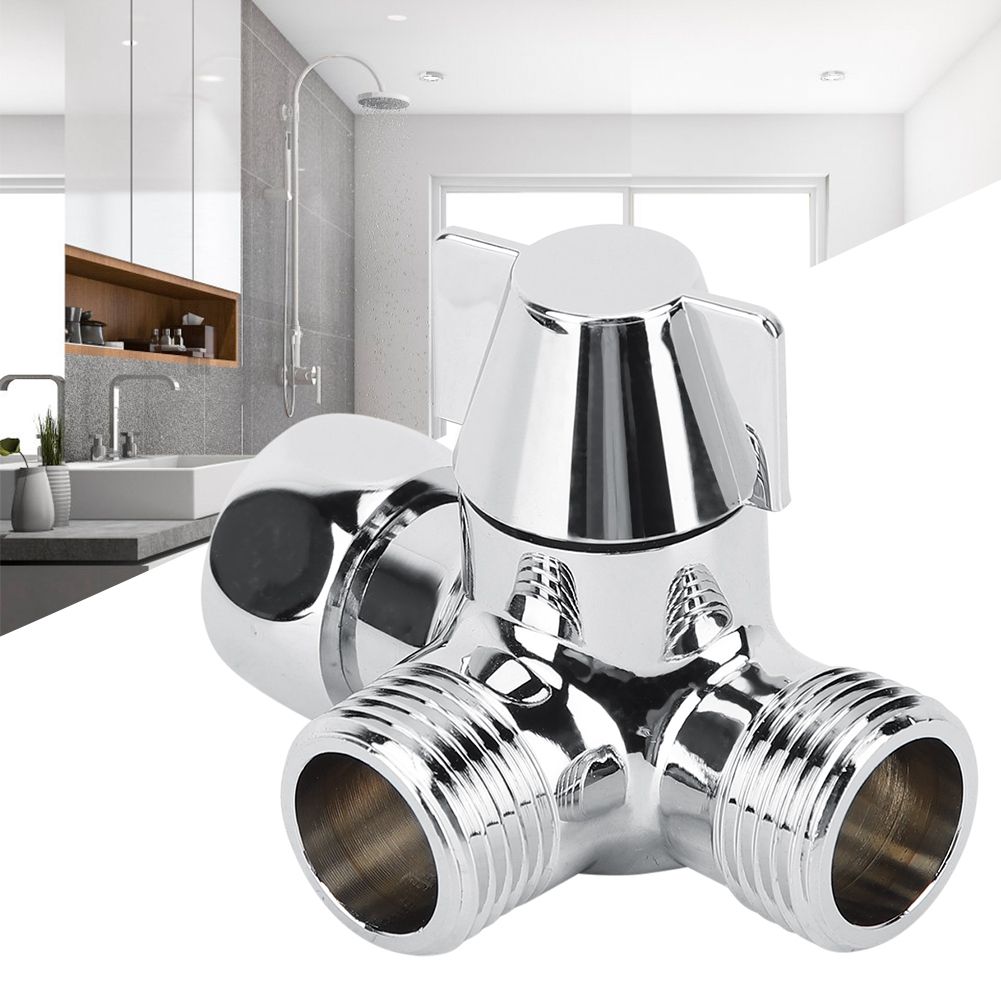 G1/2" Shower Three way T shaped Adapter Water Diverter Connector Toilet Bidet view 6