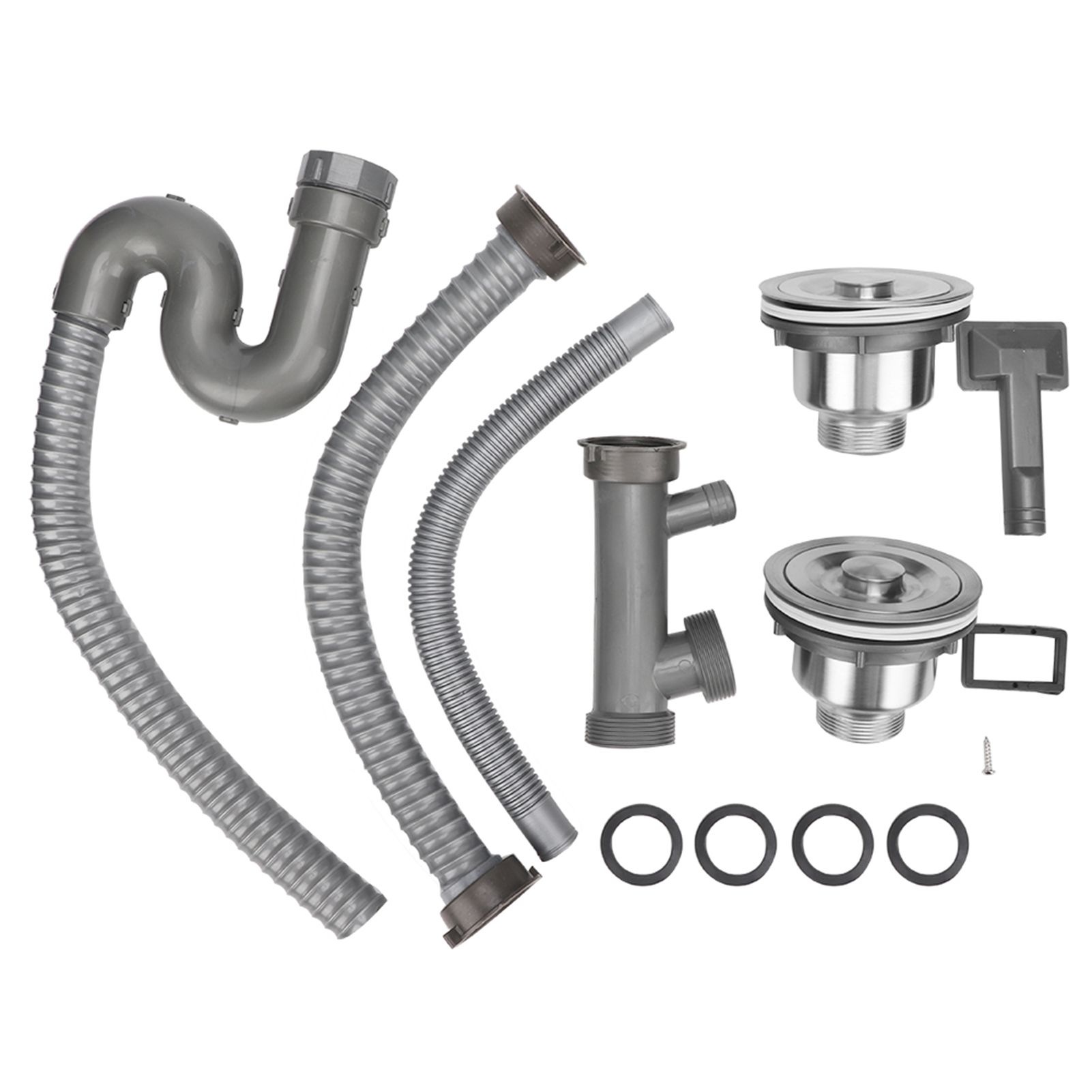Stainless Steel S Bending Pipe Bathroom Basin Sink Water Drain Plug Draining Tool view 12