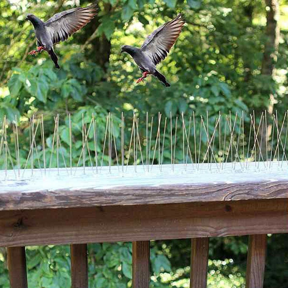 10Pcs 30cm Stainless Steel Anti Bird Spike Outdoor Bird Repellent Bird Spikes Tool view 6
