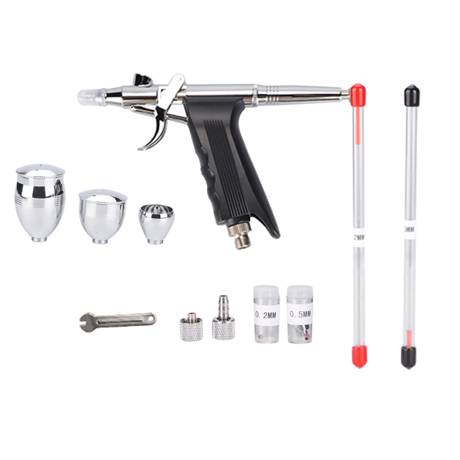 Dual Action Airbrush Compressor Kit Craft Cake Paint Art Sprayer Set Tools view 2