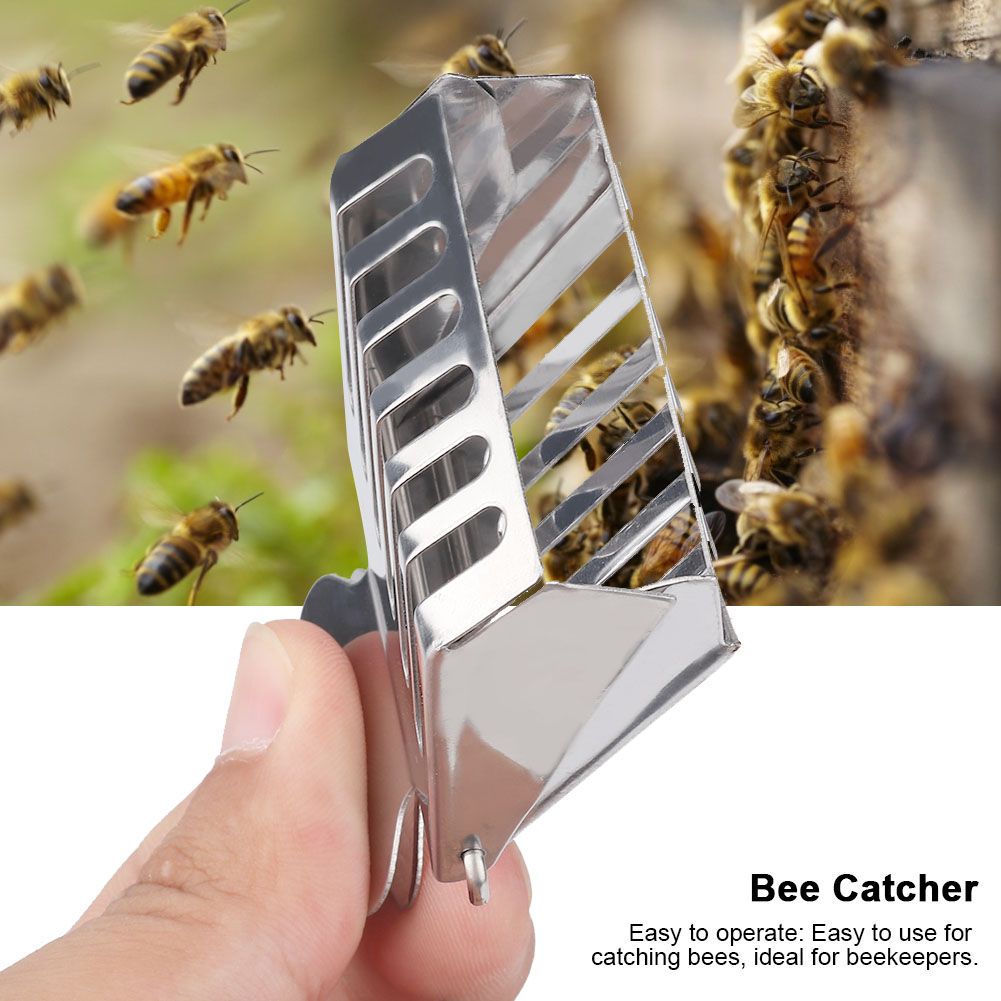 Stainless Steel Queen Bee Catcher Clip Queen Cage Clip Bee Catching Tool for view 7