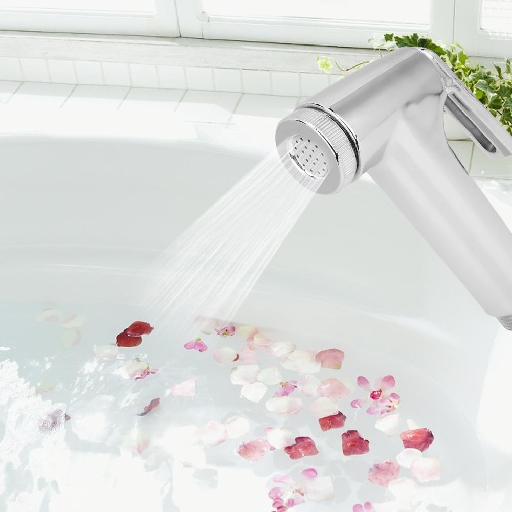 ABS Durable Electroplate Handheld Toilet Bidet Sprayer Bathroom Shower Head Nozzle
