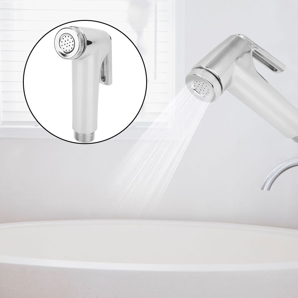ABS Durable Electroplate Handheld Toilet Bidet Sprayer Bathroom Shower Head Nozzle view 3