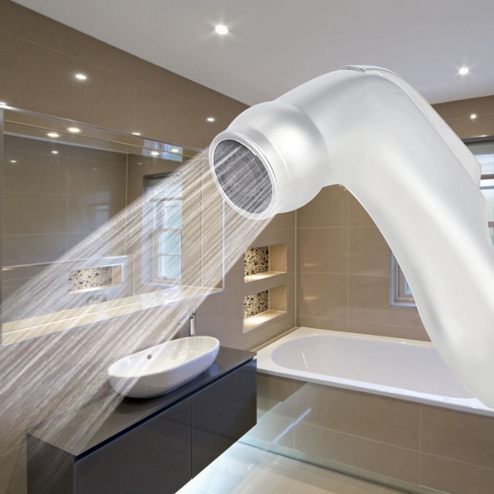 ABS Handheld Toilet Bathroom Bidet Sprayer Shower Head with PU Spring Tube view 4