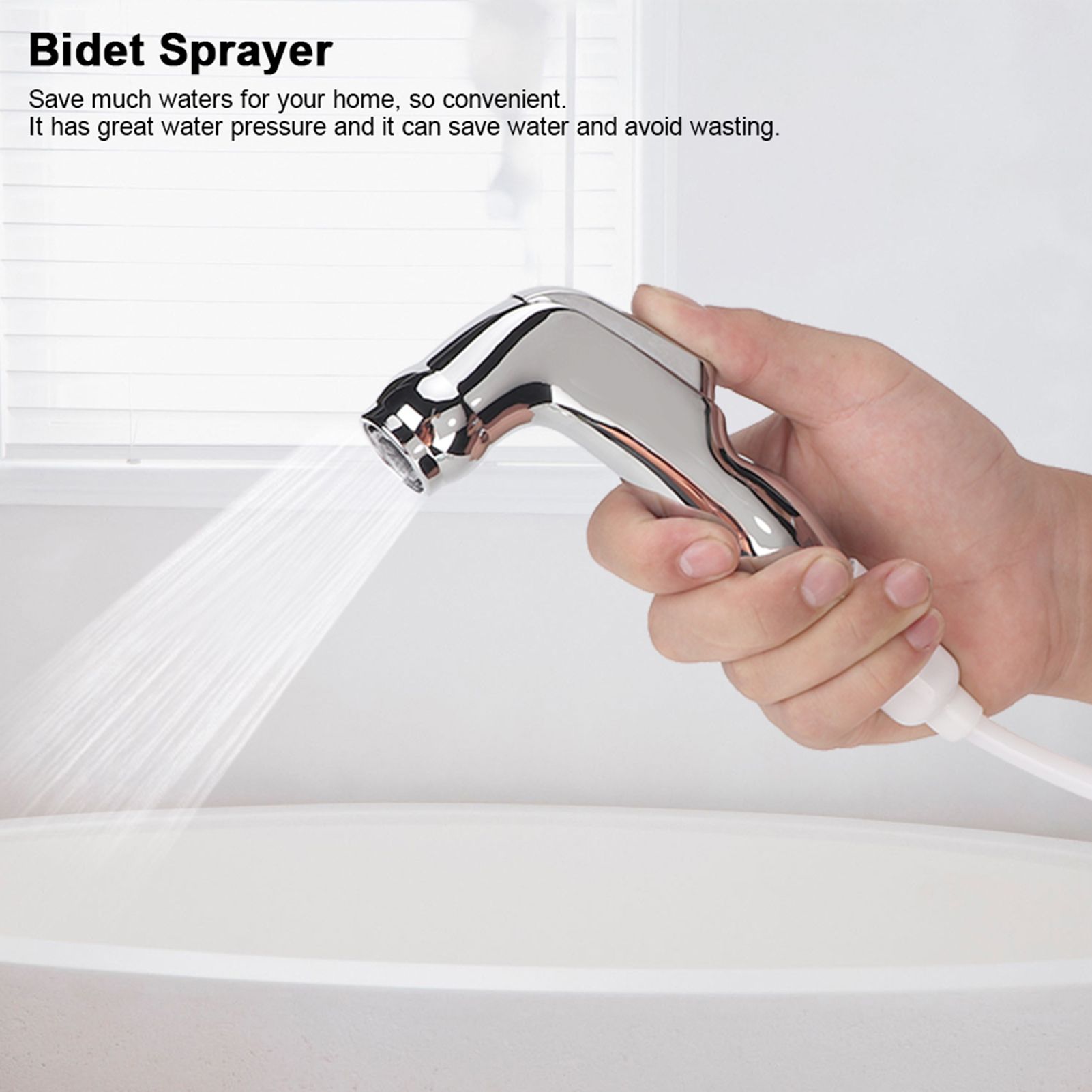 ABS Handheld Toilet Bathroom Bidet Sprayer Shower Head with PU Spring Tube view 7