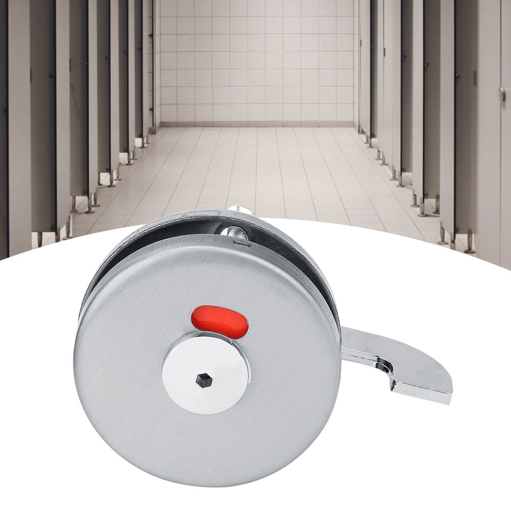 1 Set Privacy Dead Bolt Latch Indicating Door Lock for Bathroom WC Public view 4