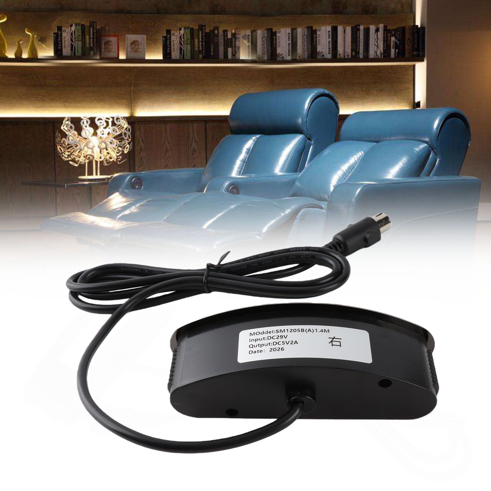 Electroplated Button Socket Charger USB Sofa Charger USB Charging Handle with view 12