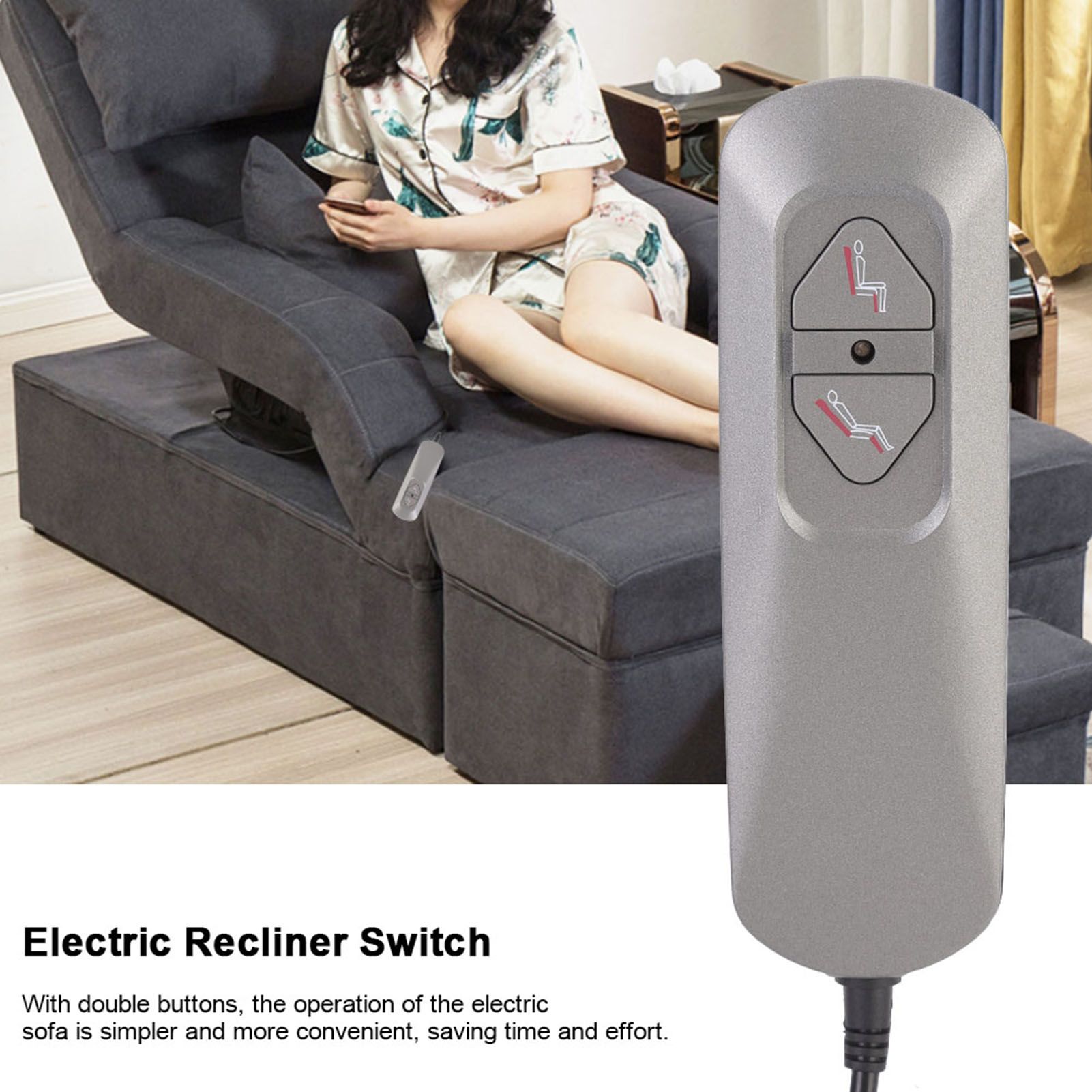 Electric Recliner Chair Sofa Lifting 2 Button Hand Switch Controller 5V view 8