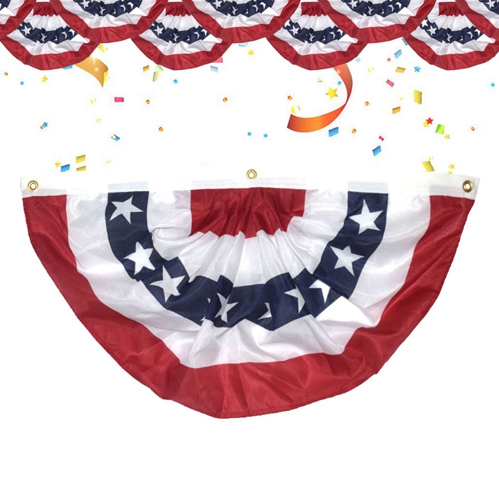 American Garden Flagpole USA Fan Flag Patriotic Stars Stripes Flag Outdoor view 3