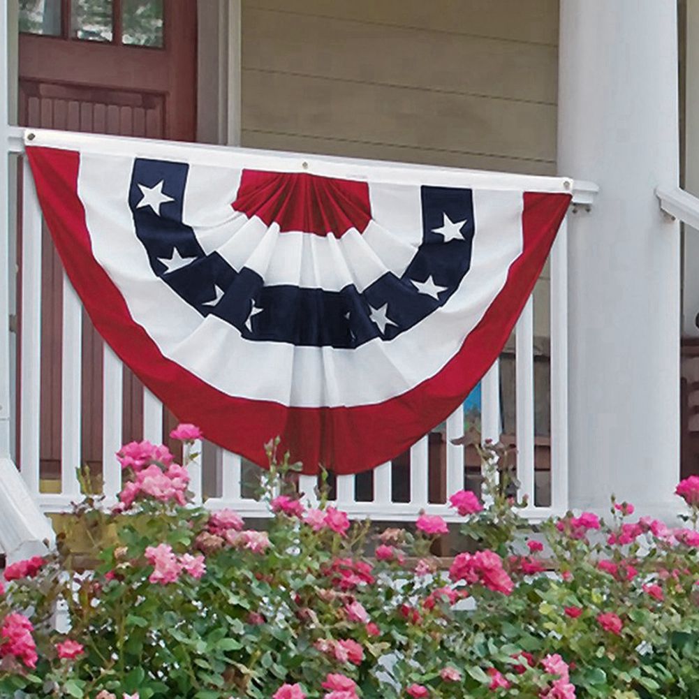 American Garden Flagpole USA Fan Flag Patriotic Stars Stripes Flag Outdoor view 4