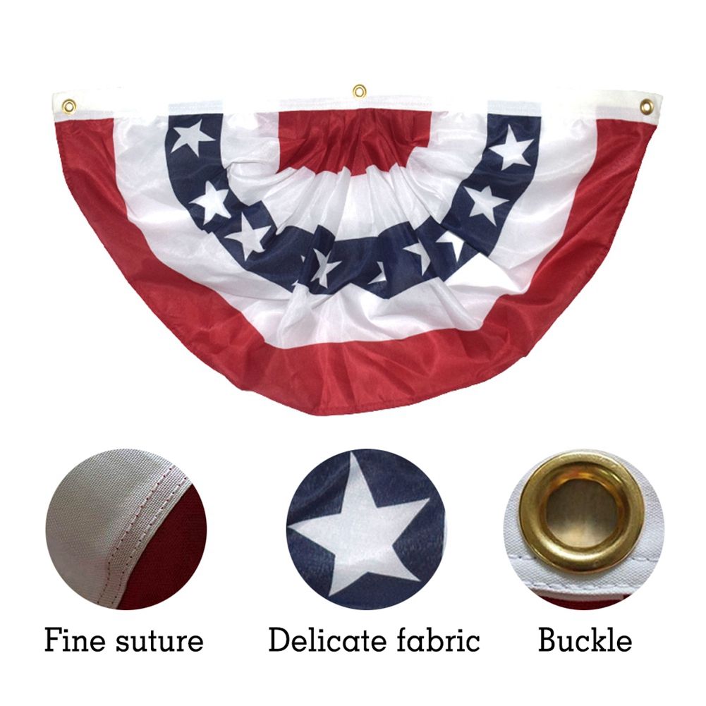 American Garden Flagpole USA Fan Flag Patriotic Stars Stripes Flag Outdoor view 7