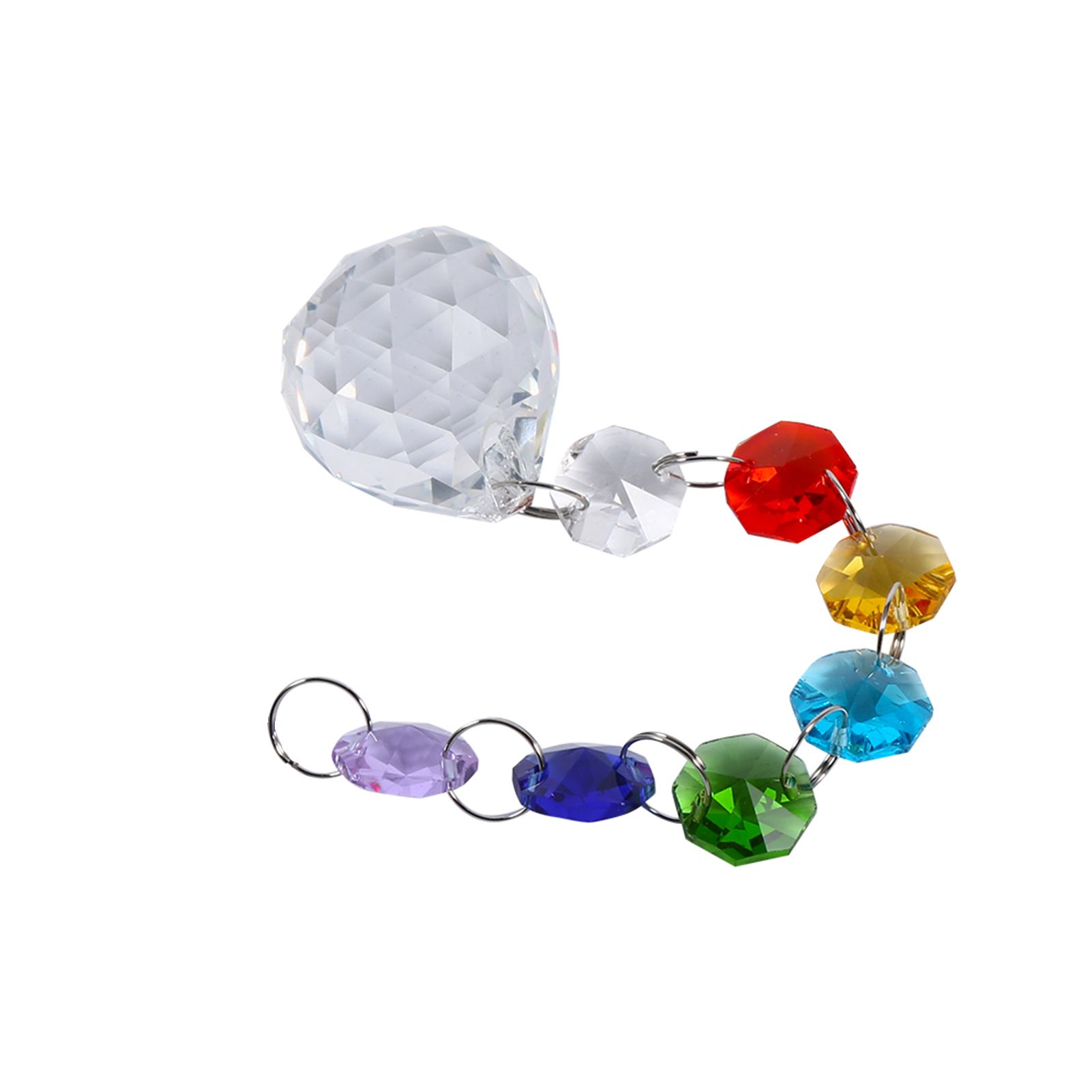 Hanging Pendant Window Handmade Rainbow Crystal Prisms Ball Chandelier Lamp — image 1
