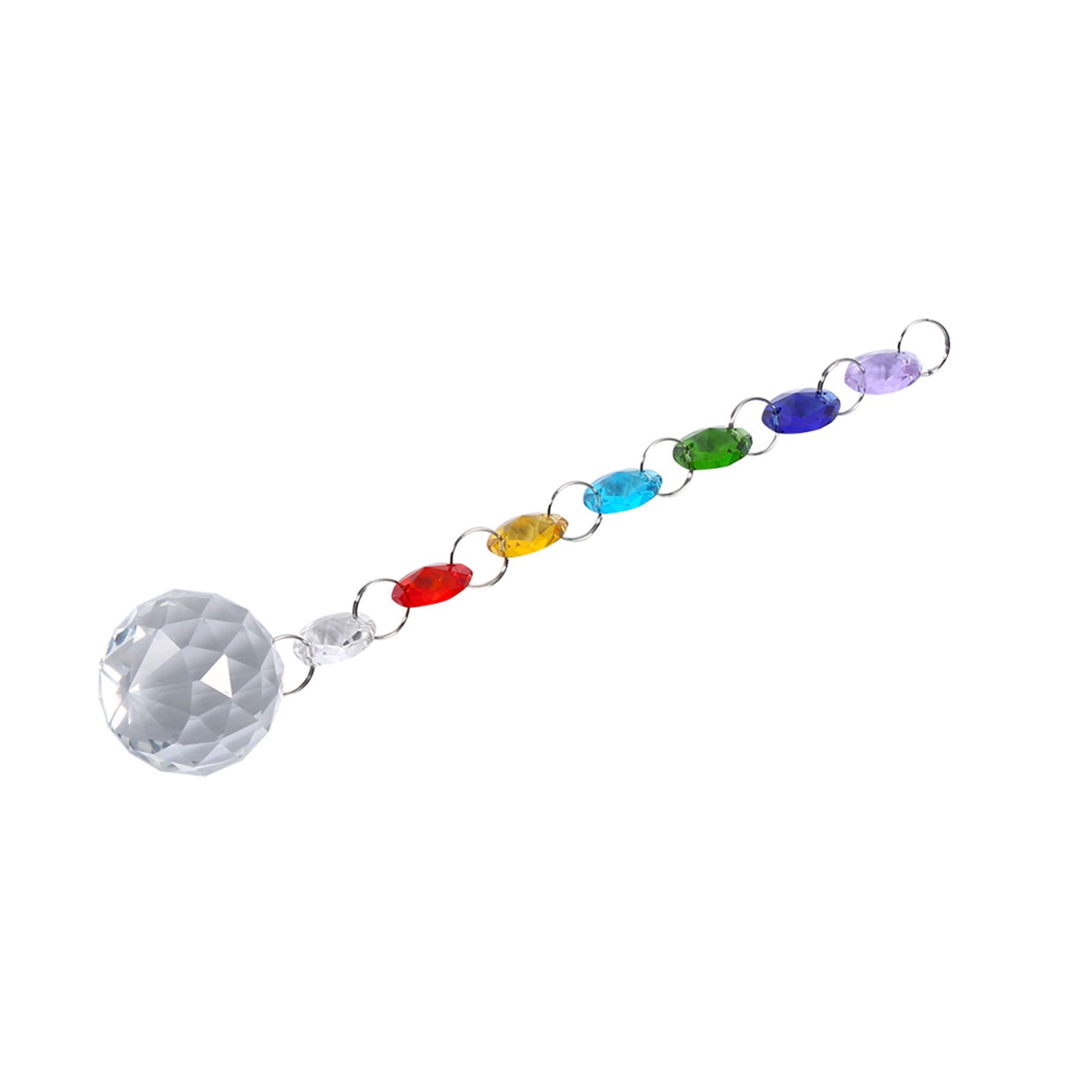 Hanging Pendant Window Handmade Rainbow Crystal Prisms Ball Chandelier Lamp view 3