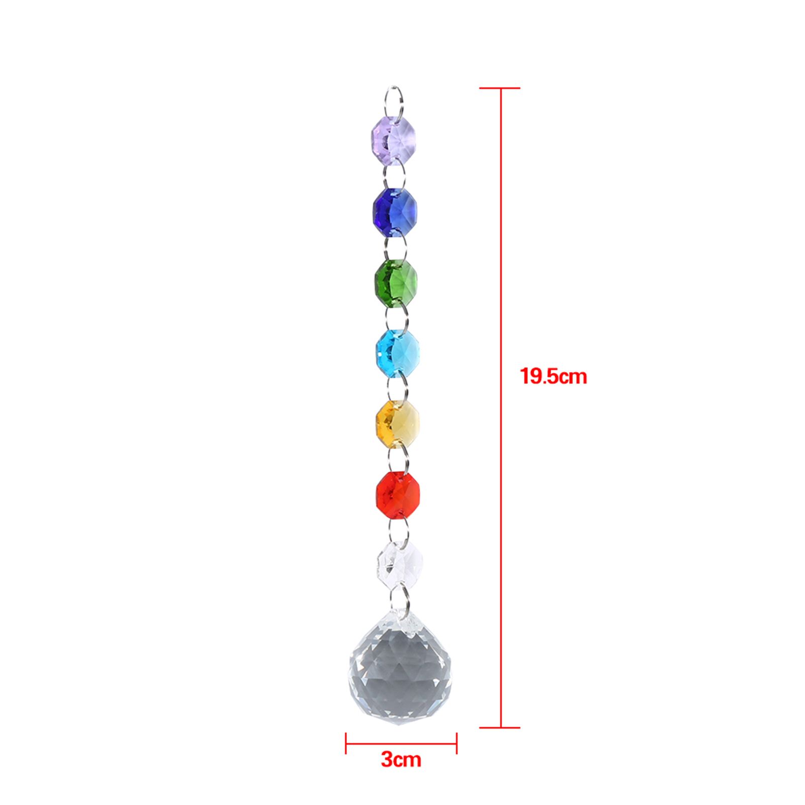 Hanging Pendant Window Handmade Rainbow Crystal Prisms Ball Chandelier Lamp view 10