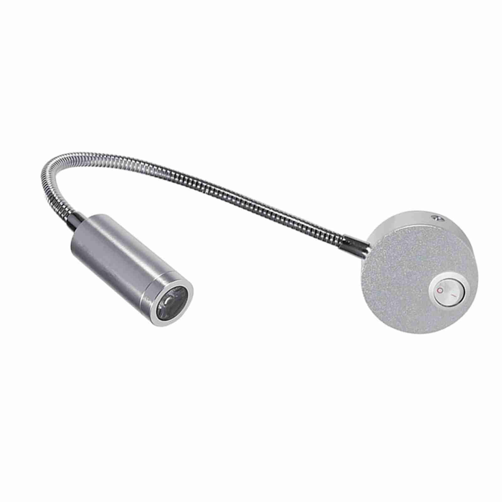 AC85-265V 3W Warm White LED Reading Study Bed Lamp With Gooseneck OFF/ON view 10