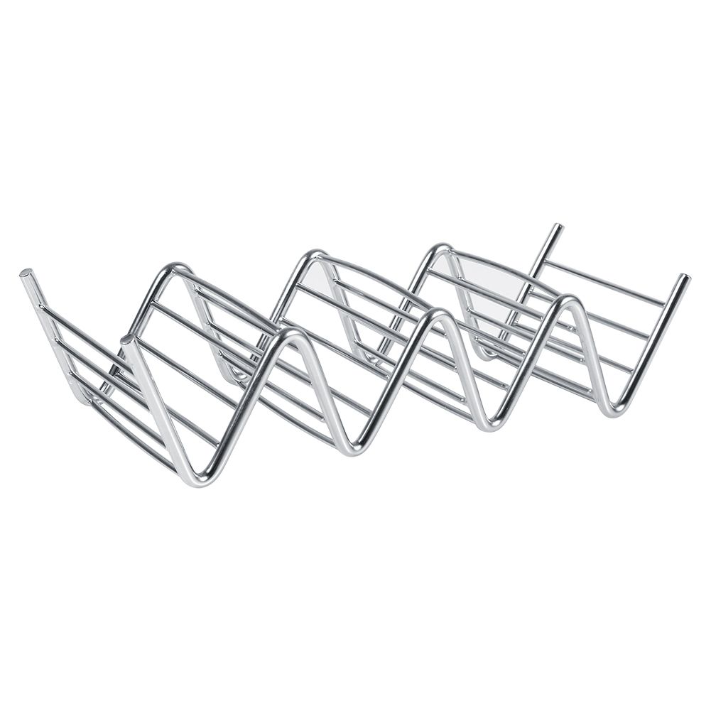 1Pc Practical Taco Holder 4 Wave Shape Stainless Steel Food Rack Hard Shells view 2