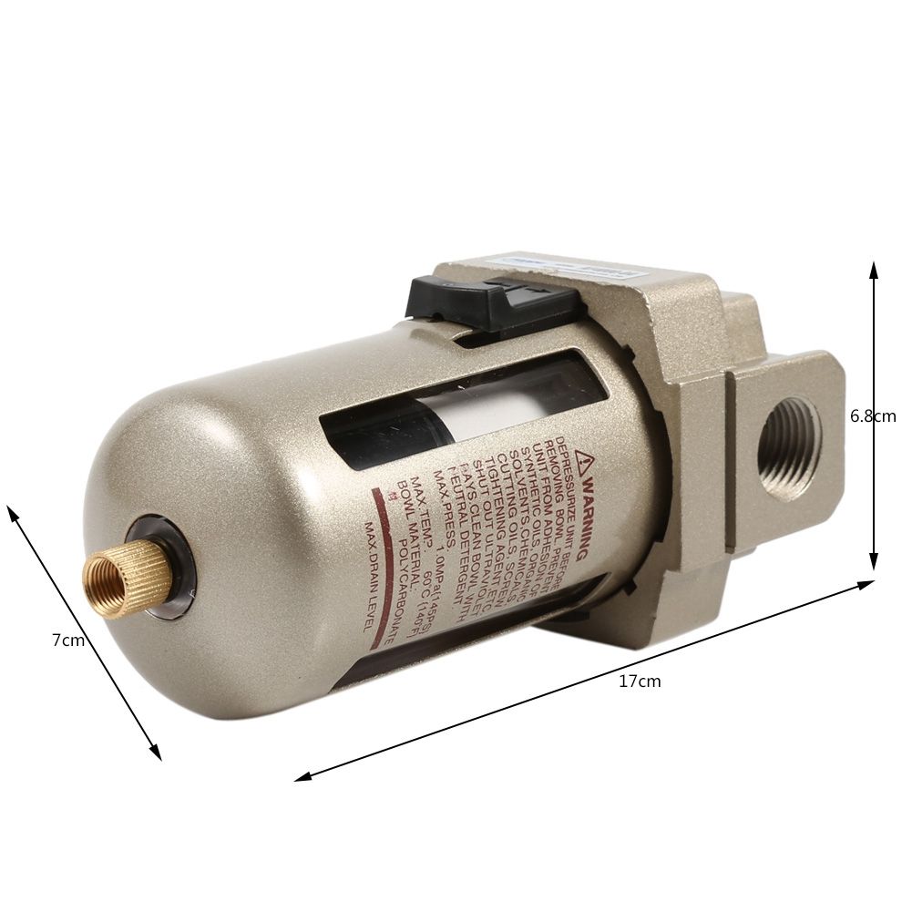 1Pc Durable 1/2'' Air Filter Compressor Water Moisture Trap Separator view 9