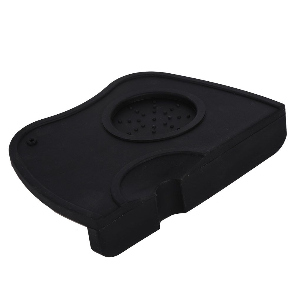 1x Anti slip Espresso Coffee Tamper Tamping Holder Silicone Mat Pad (Black) view 3