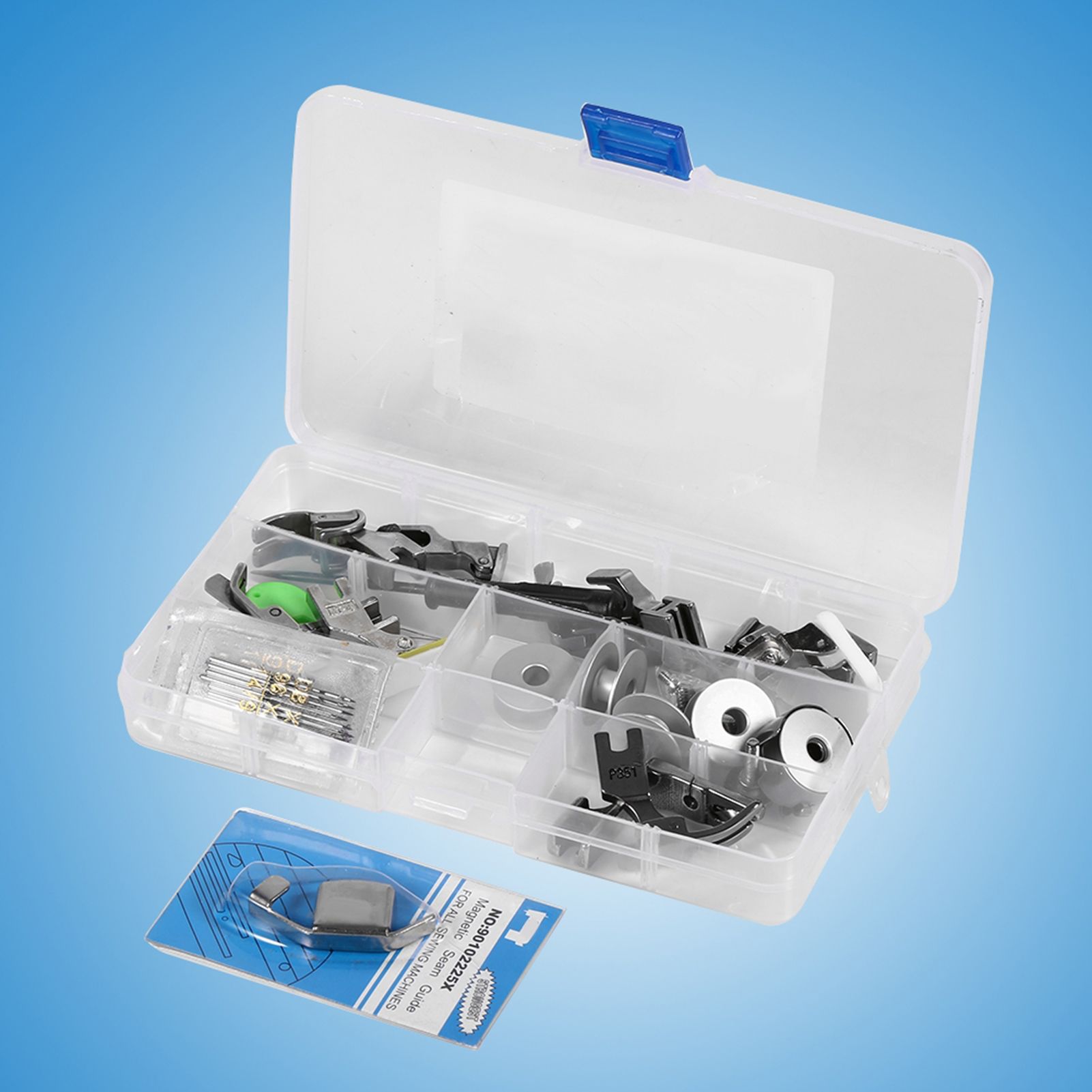 17 Sets Universal Industrial Flat Sewing Machine Parts Presser Pressure Foot view 12
