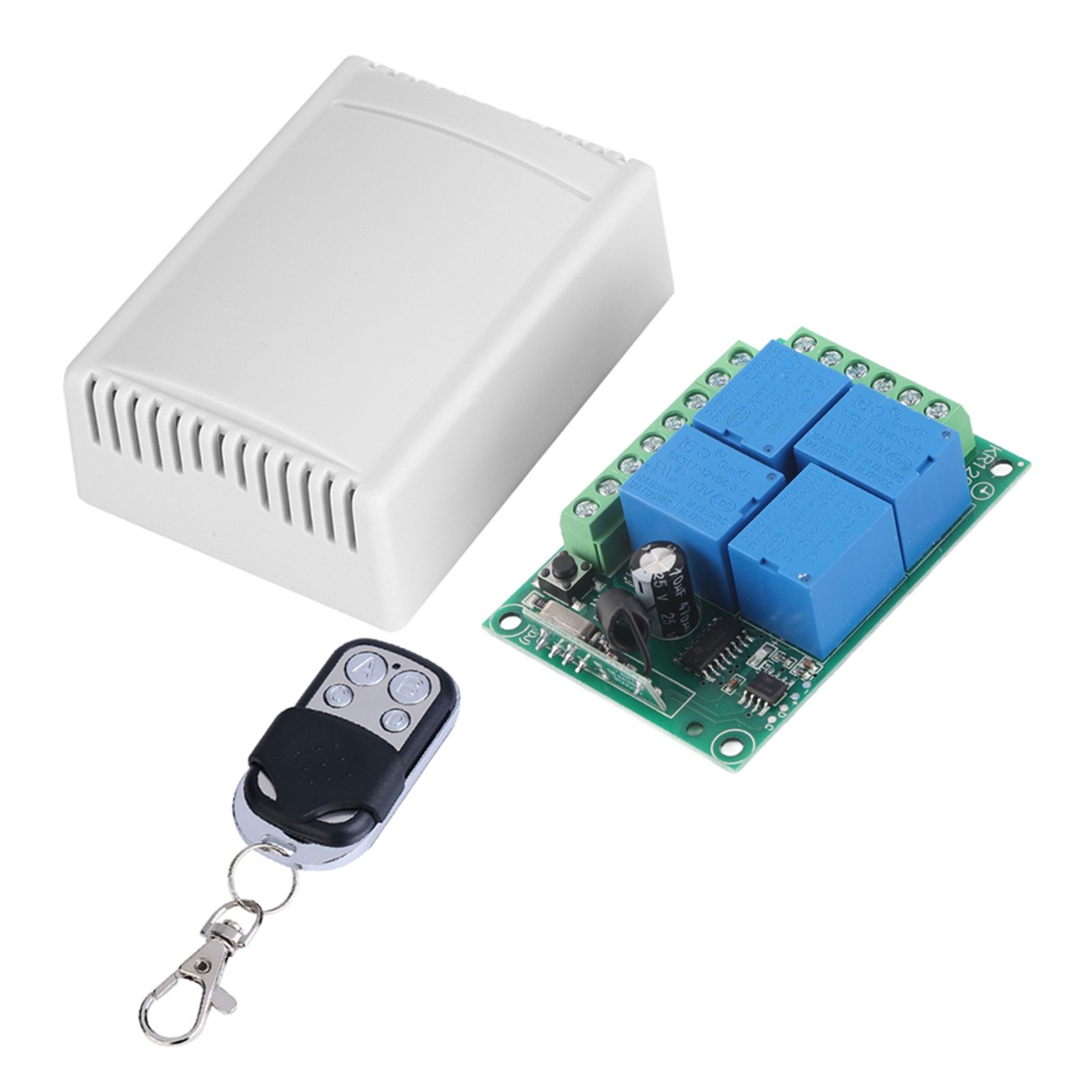 DC12V 4‑CH 433MHZ Wireless Garage Doors Control Switch Receiver Board with