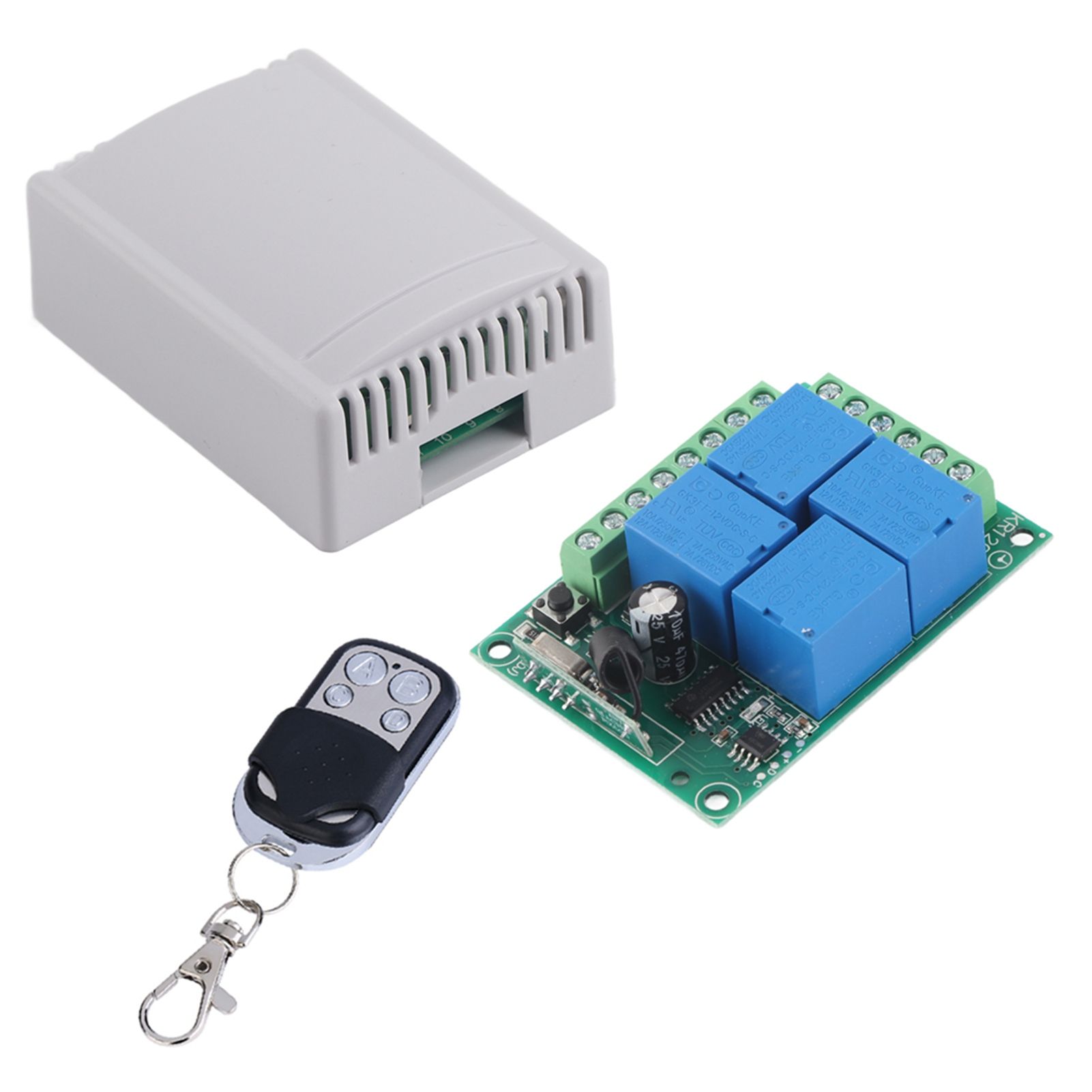 DC12V 4‑CH 433MHZ Wireless Garage Doors Control Switch Receiver Board with view 2