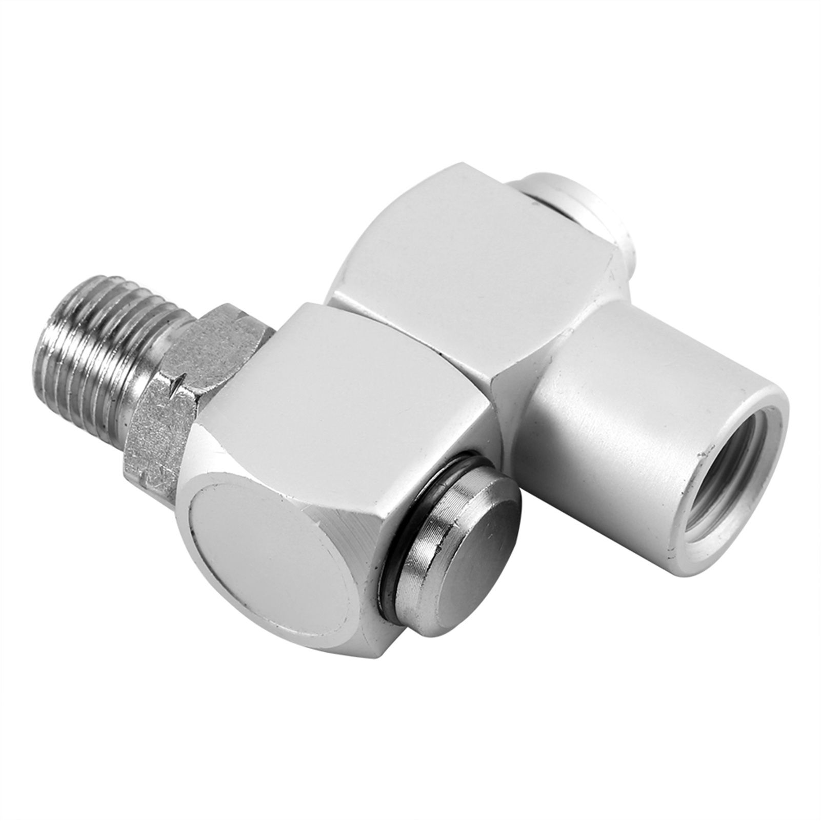 4pcs/Set Aluminum 1/4" Universal 360 Swivel Air Hose Connector Adapter Tool view 6